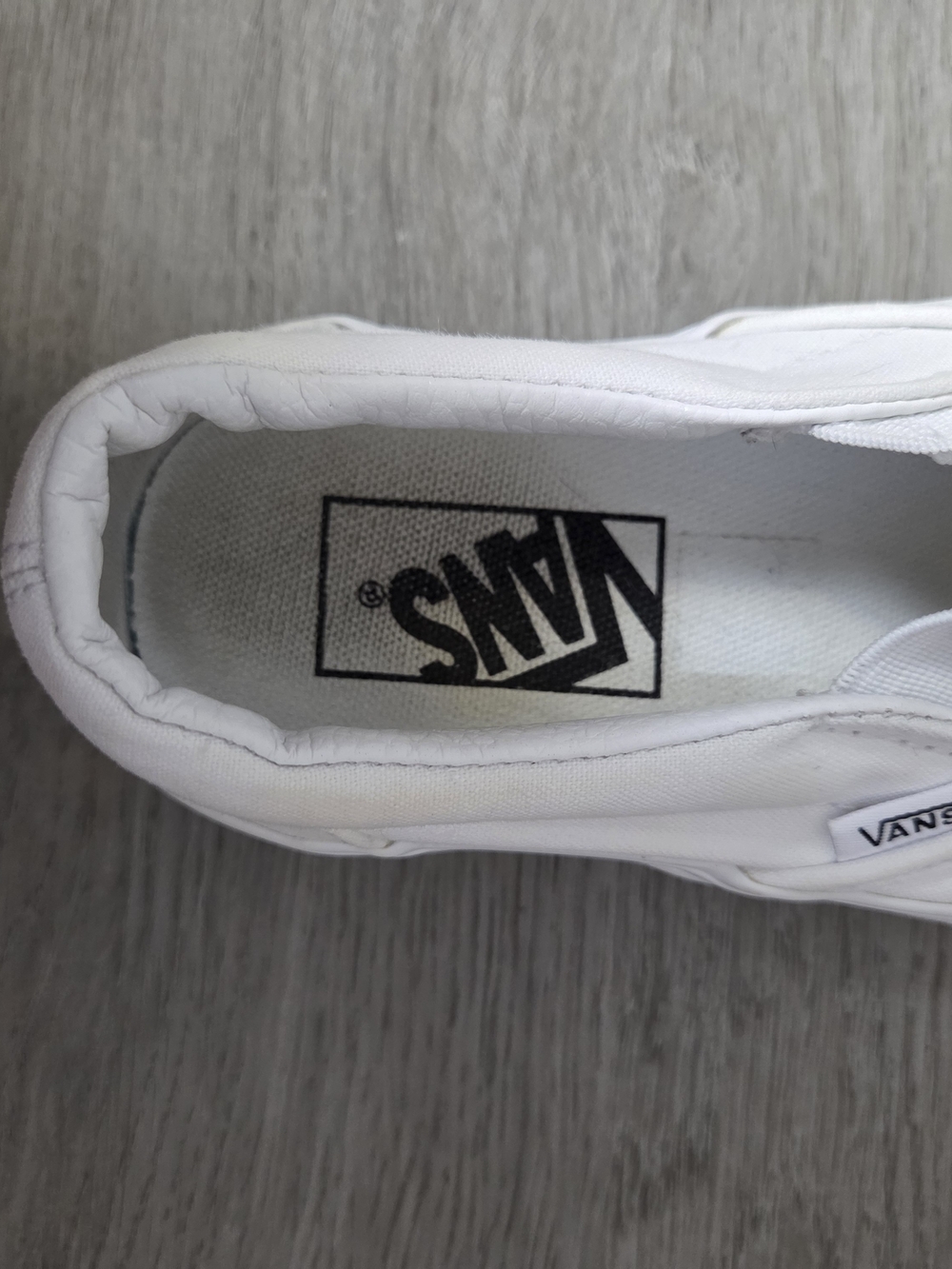 Vans Women’s White Canvas Classic Slip-On Sneakers Shoes Size 5.5 - Picture 11 of 13